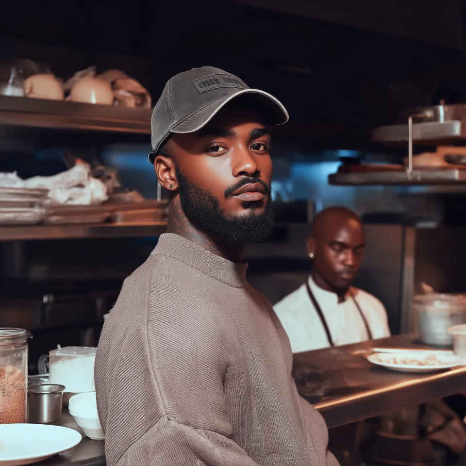 Barber und Trainer mit Bart